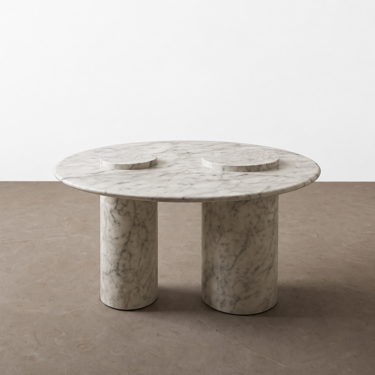 Rotondo — Coffee Table in Carrara marble, Studio IB Milano