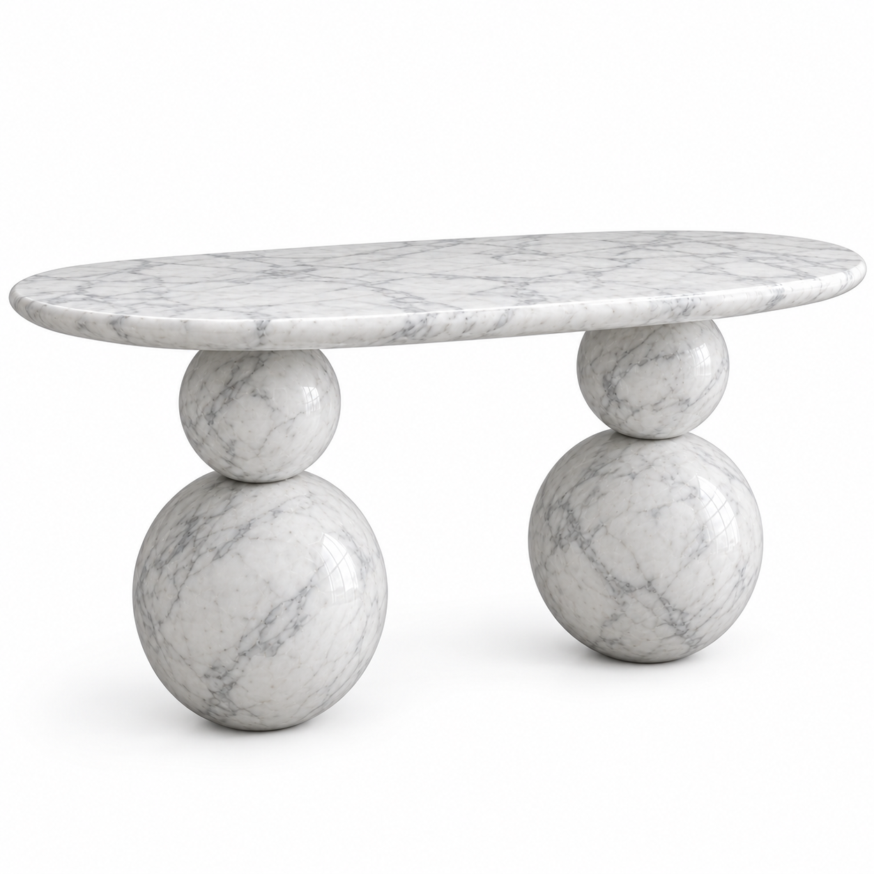 Equilibrio — Console in Carrara marble by Studio IB Milano