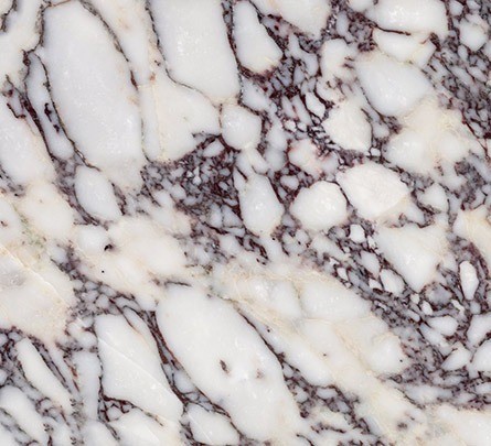 Calacatta Viola marble surface with expressive violet veining